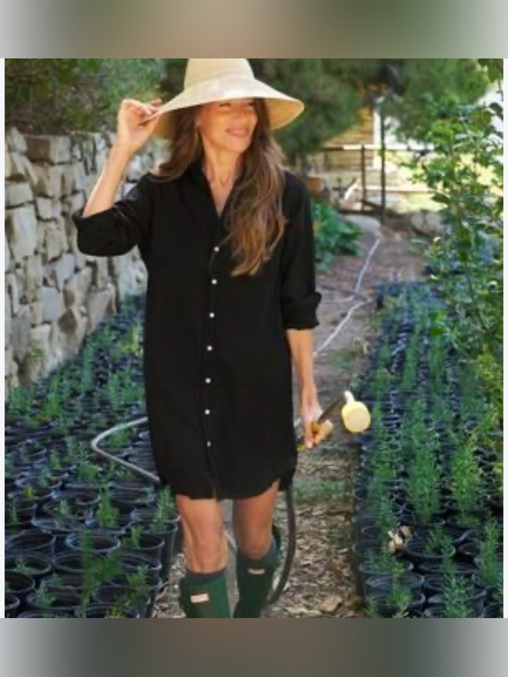FRANK & EILEEN Mary Shirtdress In Black Distressed Famous Denim